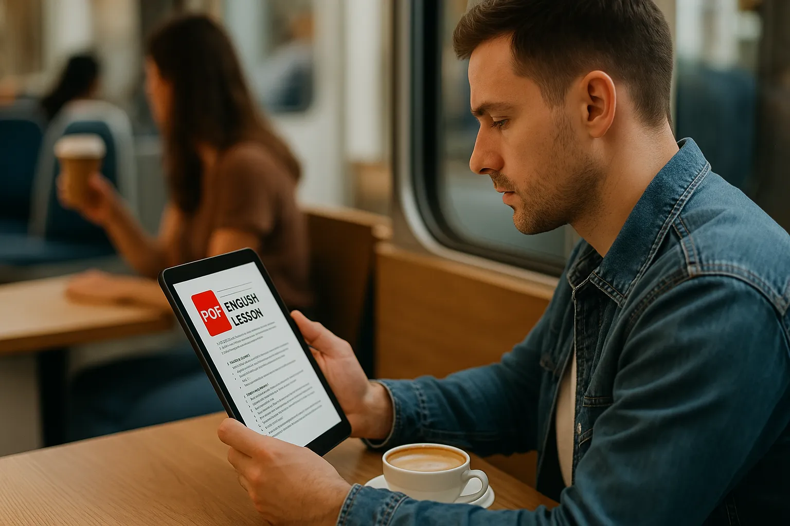 英語教材のPDFファイルを添付してスキマ時間に学習できる