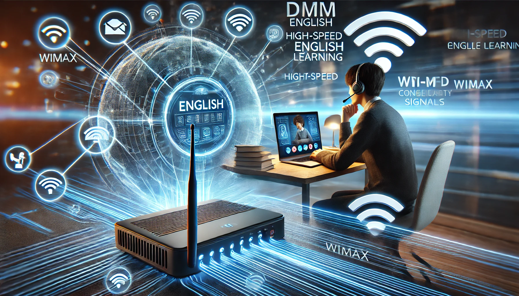 DMM英会話のレッスンにはWiMAX（ワイマックス）の利用がおすすめ！